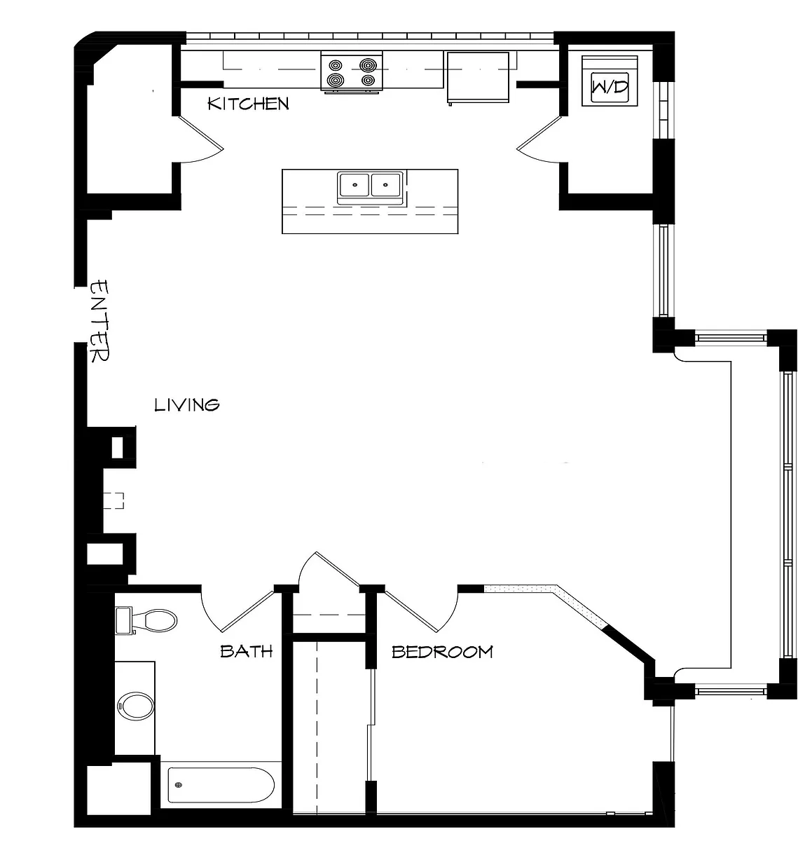Floor plan 1a1t