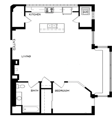 Floor plan 1a1t