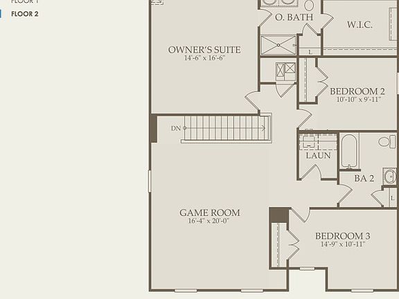 Kisko Floor Plan, Quick Move-in Home, Floor 2