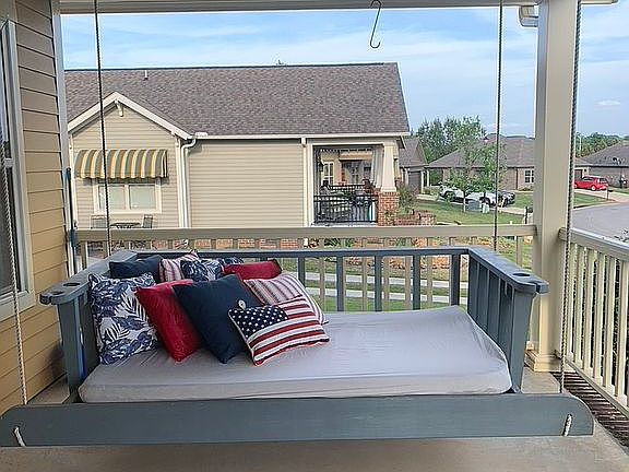 Half bed size porch swing
