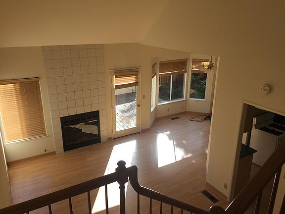 Looking downstairs at family room