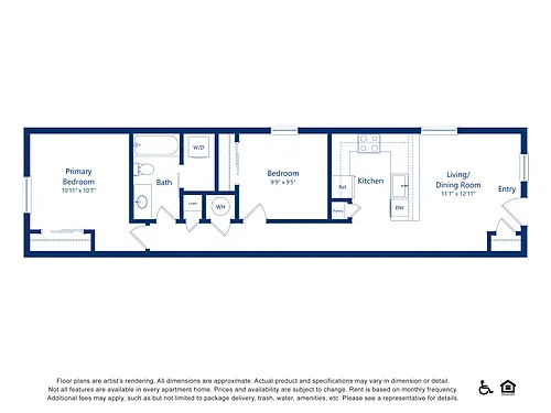 Floor plan 2x1 - 774 sqft - B1