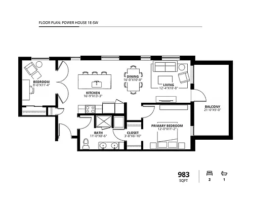 Floor plan Power House 1E-SW