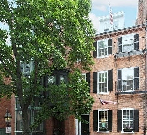 Beautiful houses in Beacon Hill, Boston, Massachusetts Stock Photo