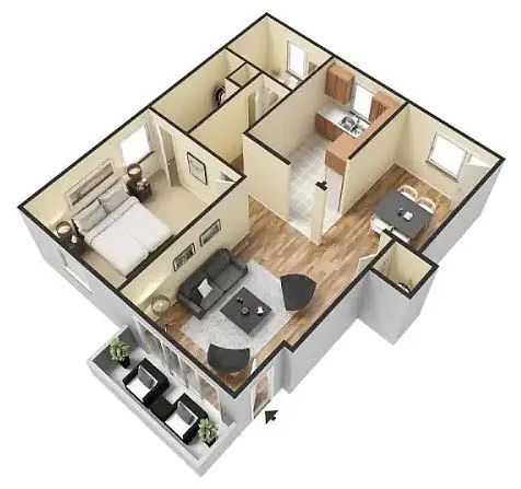 Floor plan 1 Bedroom