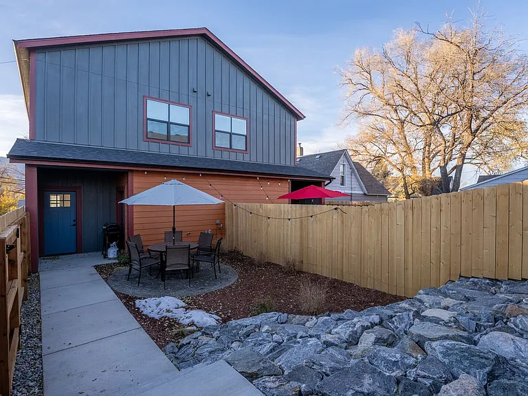 Exterior

String lights, fenced in yard and propane grill and table complete this yard