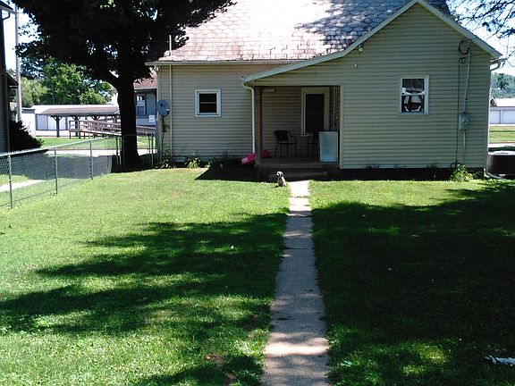 Backyard partially fenced