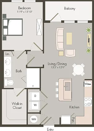 A3C | 1 bed 1 bath | 788 sq ft A3C | 1 bed 1 bath | 788 sq ft