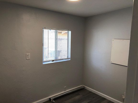 Bedroom is small, but will fit a queen size bed