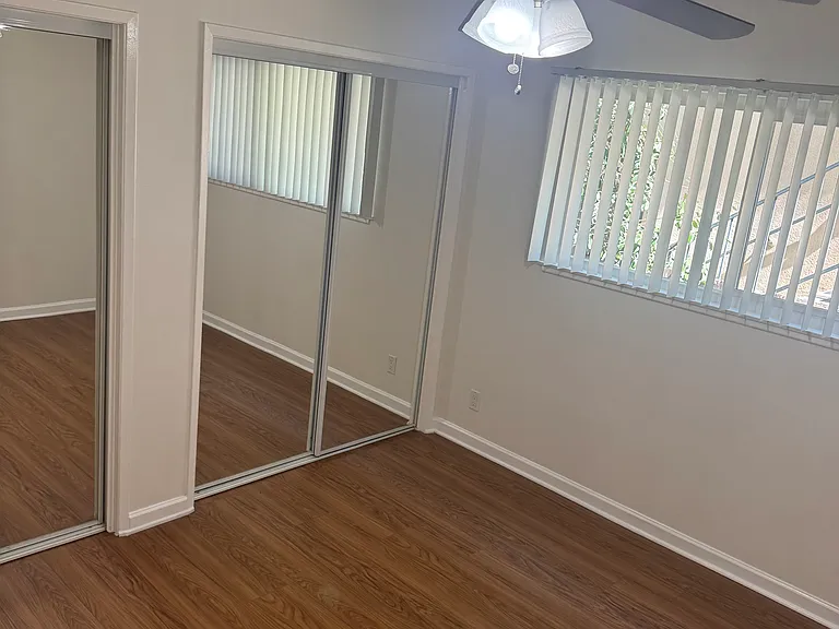 Bedroom with large closet