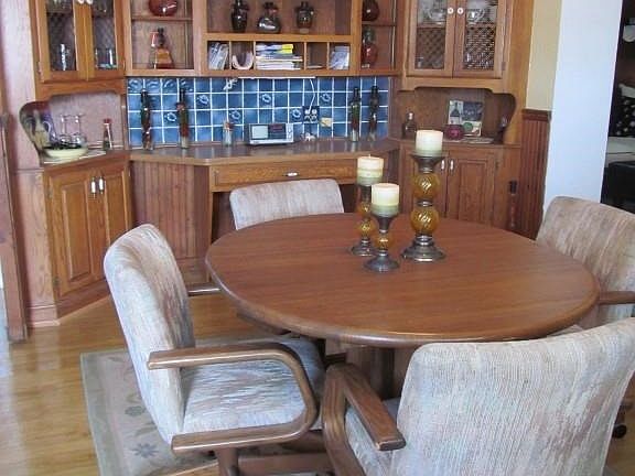 Dining room with hutch