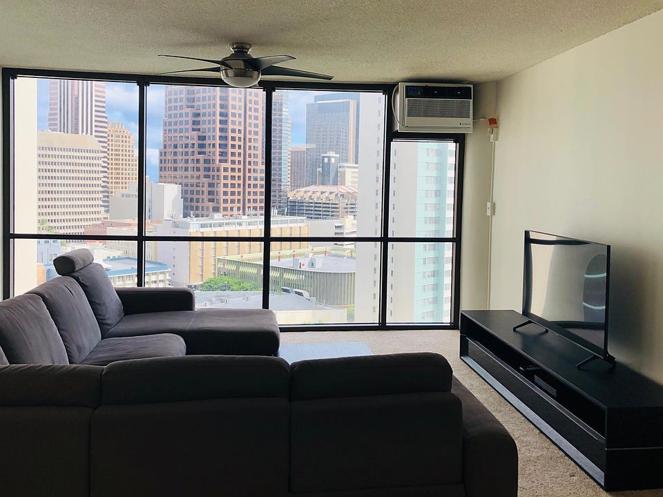 Living room with large windows