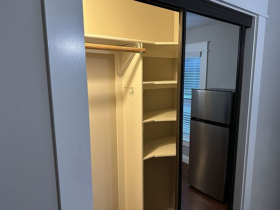 Large closet with built in shelving