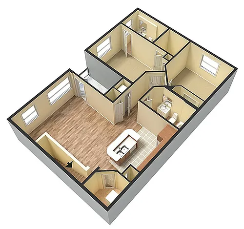 Floor plan 2 Luxury Terrace-Renovated