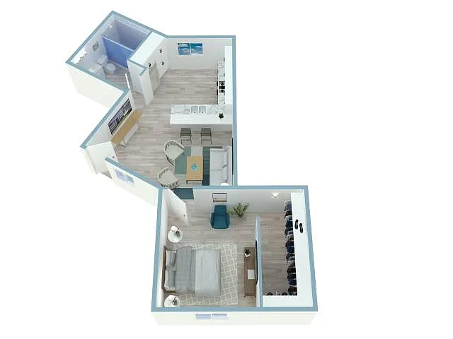 Floor plan 1X1B
