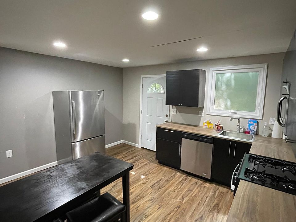 Eat in kitchen with updated cabinets and appliances.