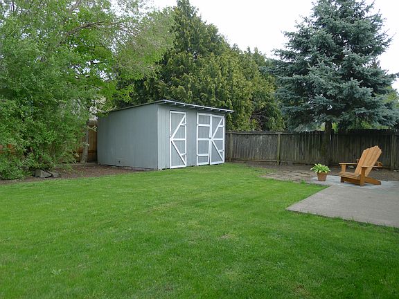 Back yard with shed