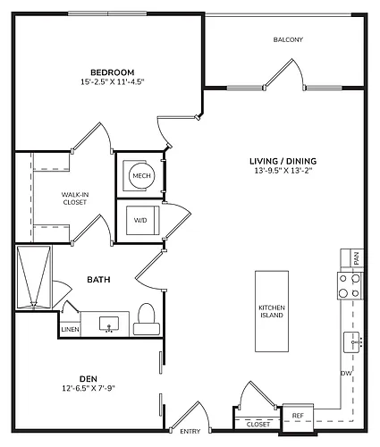 Floor plan AX6 Den