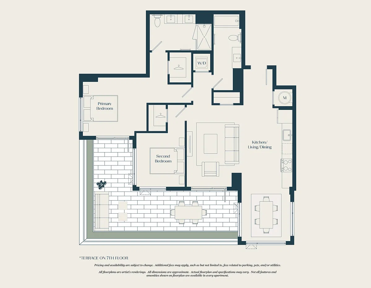 Floor plan 2 Bed - 2 Bath | B09