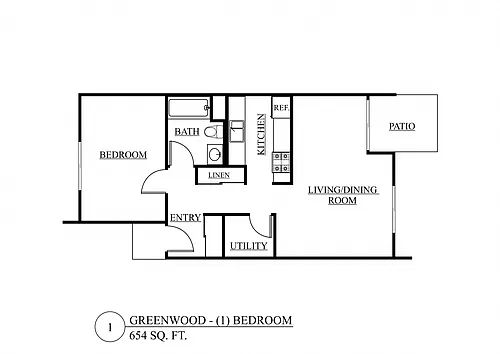 Floor plan One Bedroom A