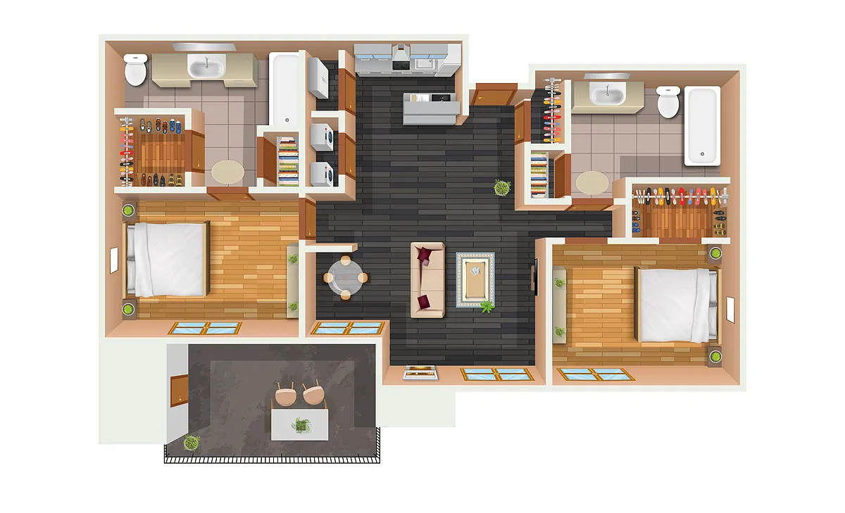 Floor plan 2X2