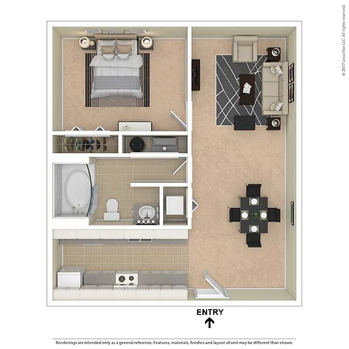 Floor plan 1 X 1