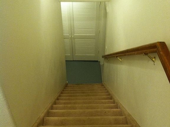 stairs going down to unit
