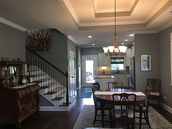 Trey ceiling in dining area
