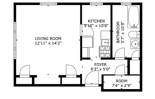 Floor plan Classic Corner Studio