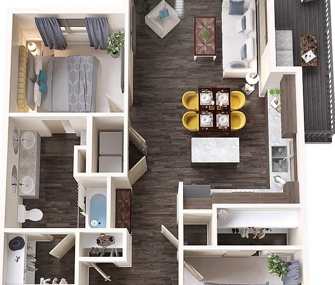 Two Bedroom Apartment at Terra Apartments