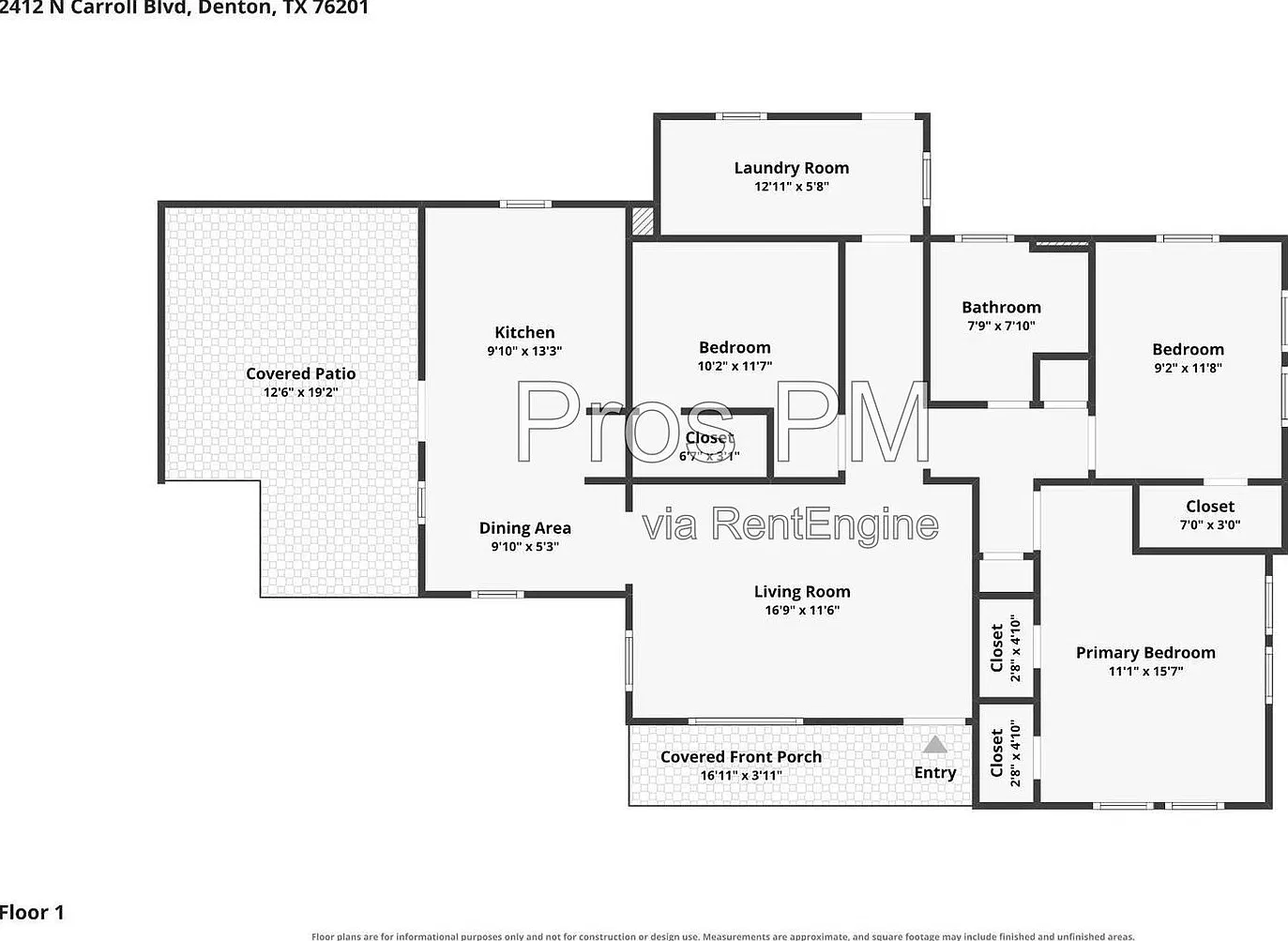 3 bed, 1.0 bath, 1028 sqft, $1,795 — Photo 3