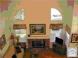 Living room view from loft area (poor pic quality)walls neutral color