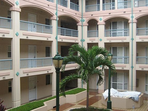 View of four story condo building