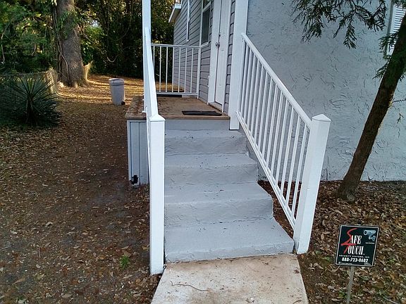 Step to patio & front entrance