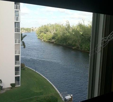 Looking out the secondary bedroom window, the Hillsboro River and Deerfield Island Park, also known as Capone Island