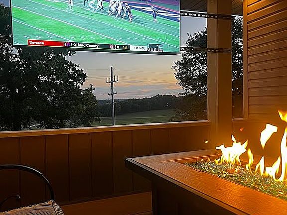 Enjoy football on your porch