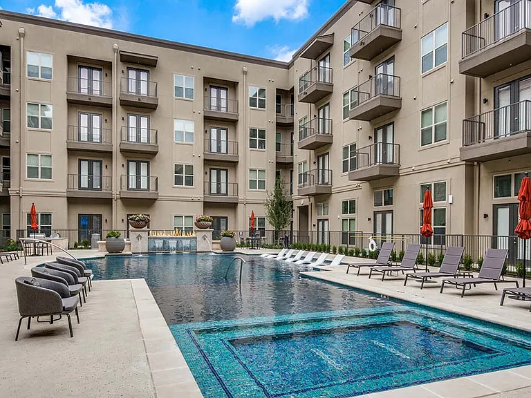 Griffis Frisco year round resort style pool.