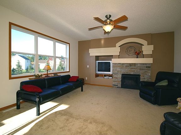 Family room with gas fireplace