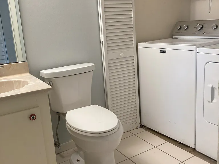 half bath with washer/dryer