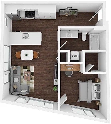 Floor plan 1 Bed/1 Bath-C13