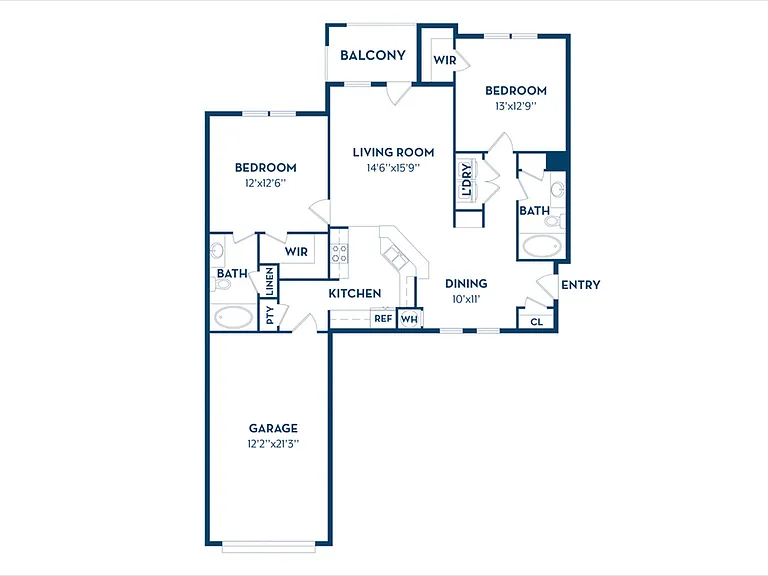 2 Bedroom | 2 Bath | 1186 SF | Renovated 2 Bedroom | 2 Bath | 1186 SF | Renovated