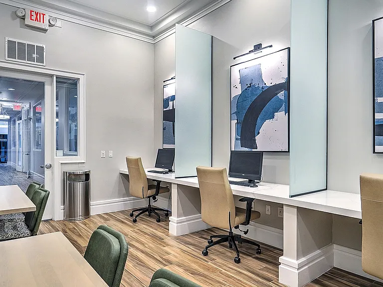 Business Center with Stations and Tables