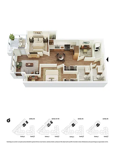 Floor plan D1 2 Bed 2 Bath 2