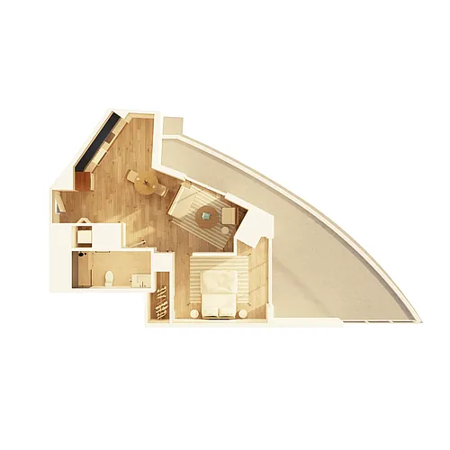 Floor plan Studio Type C (S06)