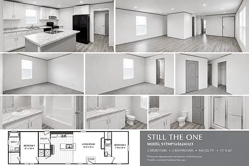 Floor plan Single Rental Home 2 Bedrooms