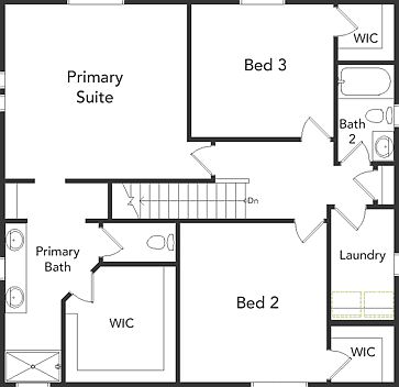 A layout of the second floor Neo floorplan