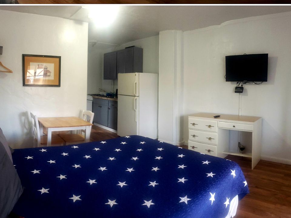 Semi furnished with a kitchenette including a full sized fridge and microwave