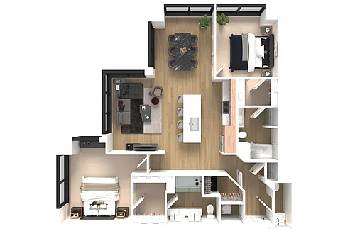 Floor plan 2 Bedroom Apartment