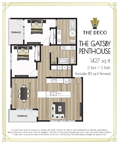 Floor plan The Gatsby Penthouse