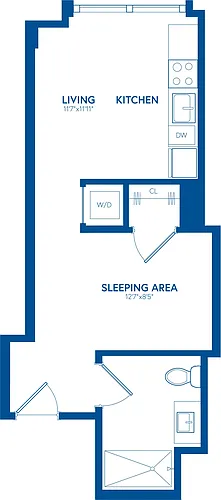 Floor plan Alcove Studio